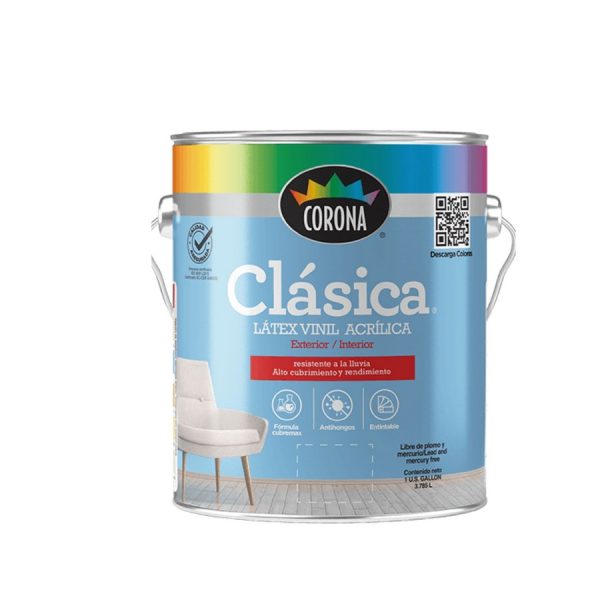 GLN Pint Clasica Acrilica BLANCO 2200-01 CORONA