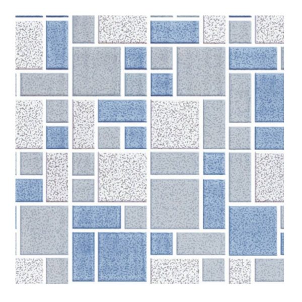 Piso Mosaico Azul A 33.4 x 33.4 (1.34 MT)