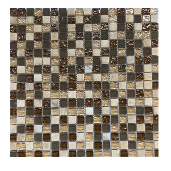 Malla Vetro Piedra Beige Mosaico VP06 30 X 30