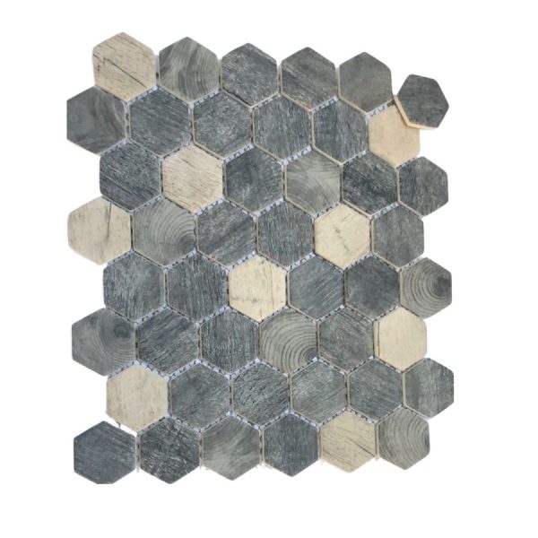 Malla Hexa Mix Gris 30 x 30